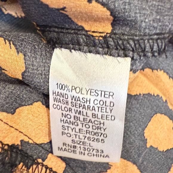 NWT Umgee Large gold black Leopard button blouse quiet luxury old money women - Picture 9 of 10